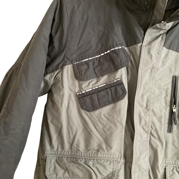 Y2K Youth LL Bean Two Tone Gray Thinsulate Nylon Full Zip Winter Coat Size 14/16 - Picture 13 of 16